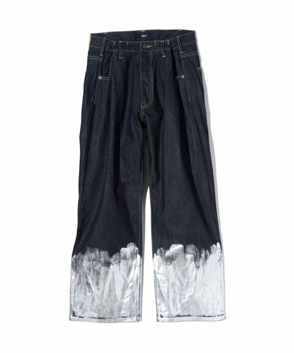 【予約商品】glamb(グラム) GB0424/P12 : Silver Coat Wide Denim / シルバーコートワイドデニム - Indigo