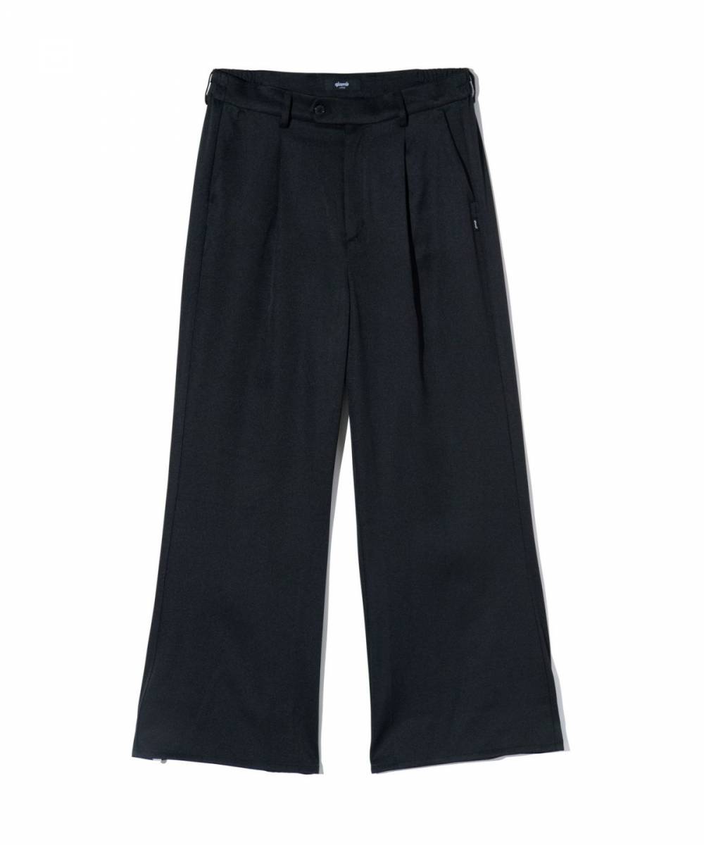 【予約商品】glamb(グラム) GB0424/P14 : Flare Wide Slacks / フレアワイドスラックス - Black