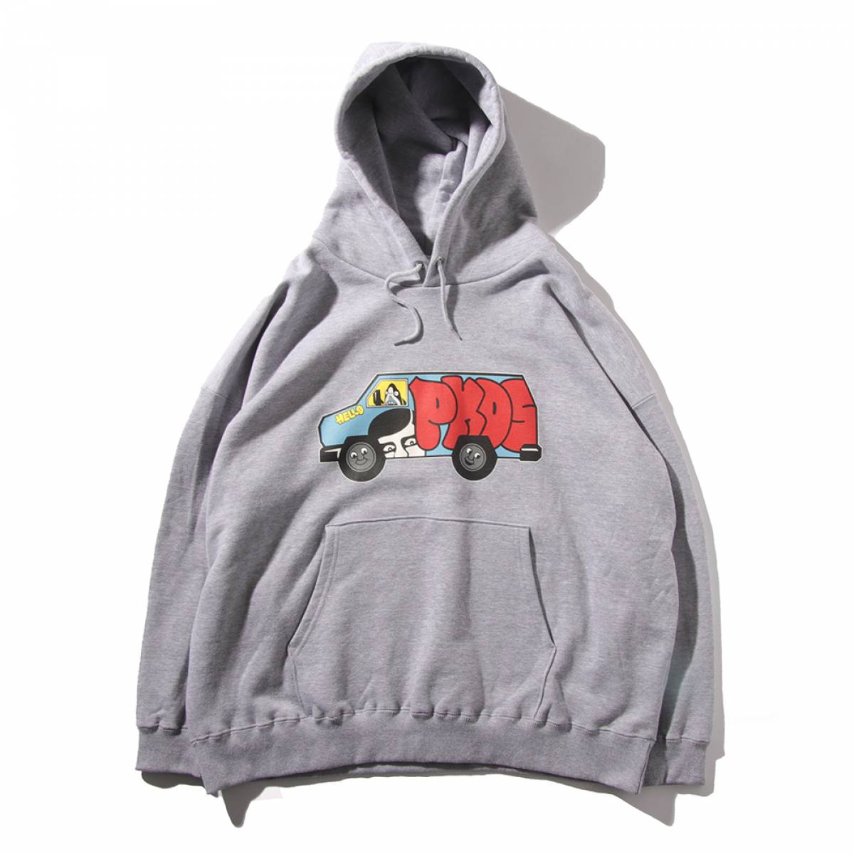 【予約商品】PUNK DRUNKERS(パンクドランカーズ)　バスBIGパーカ - M.GRAY