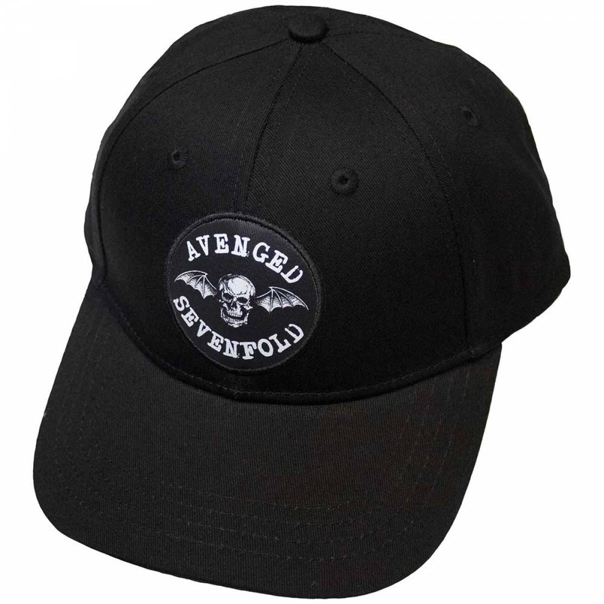 【予約商品】AVENGED SEVENFOLD Unisex Baseball Cap: Deathbat Crest (Black) - BLACK