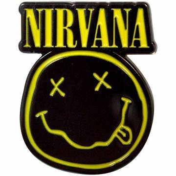 【予約商品】NIRVANA Pin Badge: Logo & Happy Face Cut-Out
