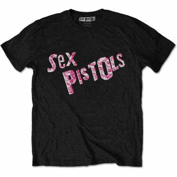 【予約商品】THE SEX PISTOLS バンドTシャツ ユニセックス: Multi-Logo - BLACK