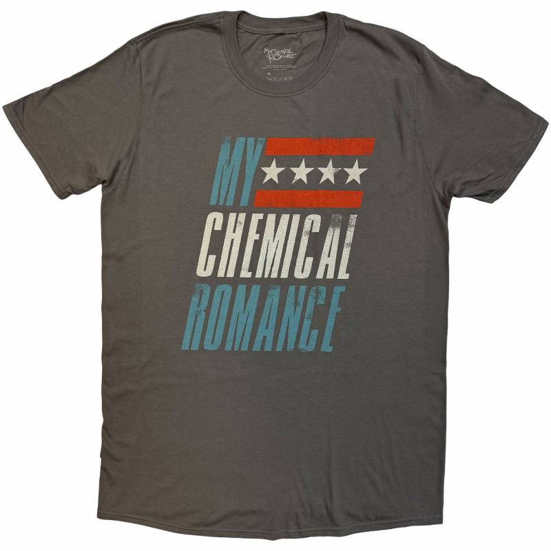 【予約商品】MY CHEMICAL ROMANCE バンドTシャツ ユニセックス: Raceway (Charcoal Grey)