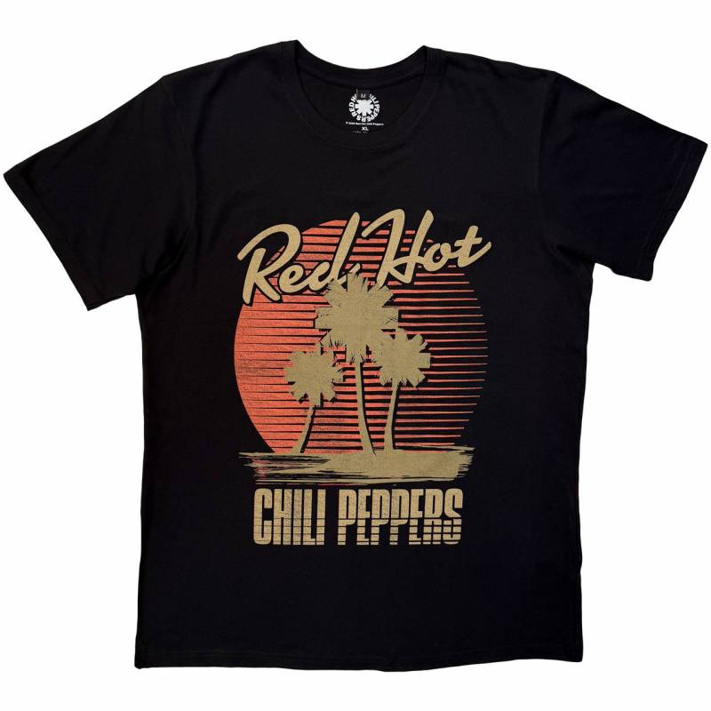 【予約商品】RED HOT CHILI PEPPERS Unisex Premium Carbon バンドTシャツ: Palms (Black)