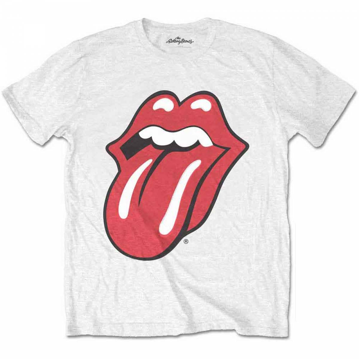 【予約商品】THE ROLLING STONES Unisex Retail Pack バンドTシャツ: Classic Tongue (White) (Medium) - WHITE