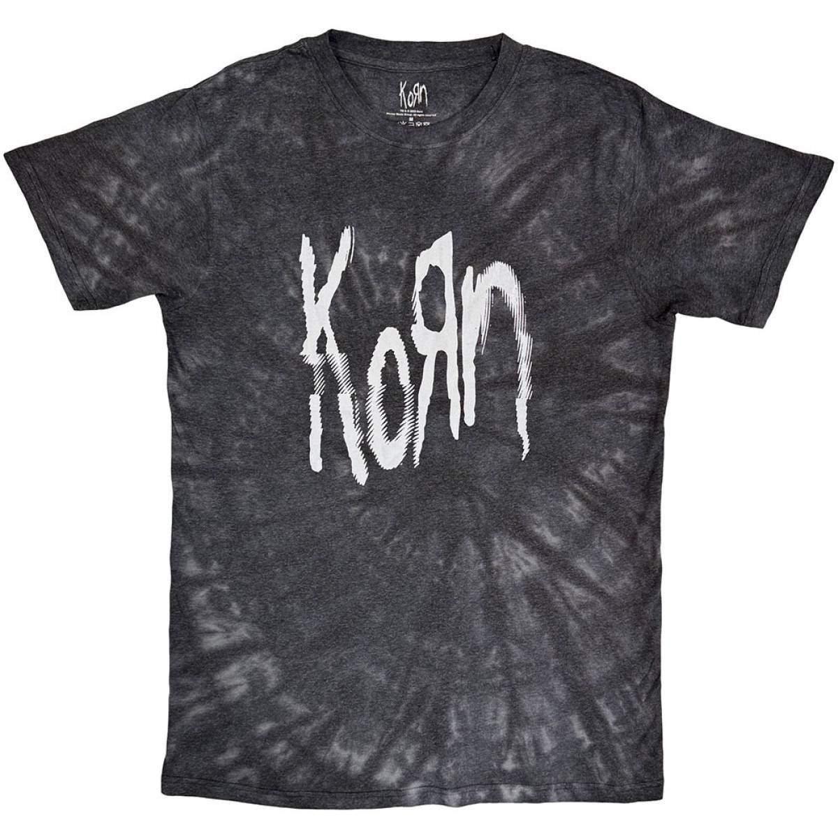 【予約商品】KORN バンドTシャツ ユニセックス: Spider Glitch (Black) (Wash Collection) - BLACK