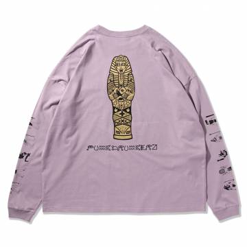 【予約商品】PUNK DRUNKERS (パンクドランカーズ)エジプト文明BIGロンTEE - LT.PURPLE