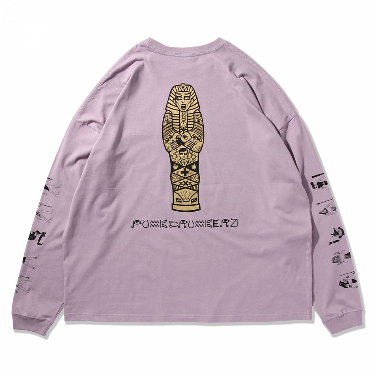 【予約商品】PUNK DRUNKERS (パンクドランカーズ)エジプト文明BIGロンTEE - LT.PURPLE