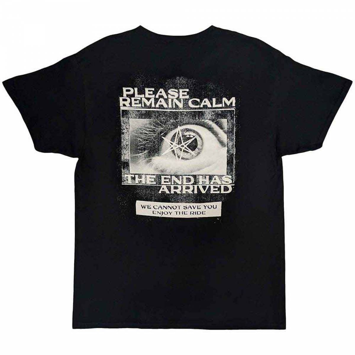 BRING ME THE HORIZON バンドTシャツ ユニセックス: Remain Calm (Back Print) - BLACK