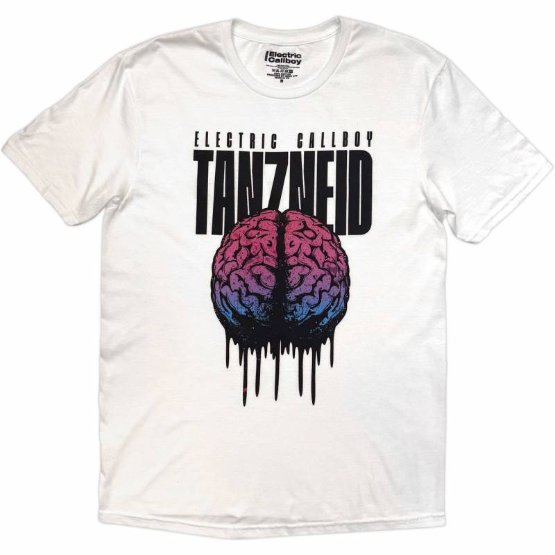 ELECTRIC CALLBOY バンドTシャツ ユニセックス: Tanzneid Melting Brain (White)
