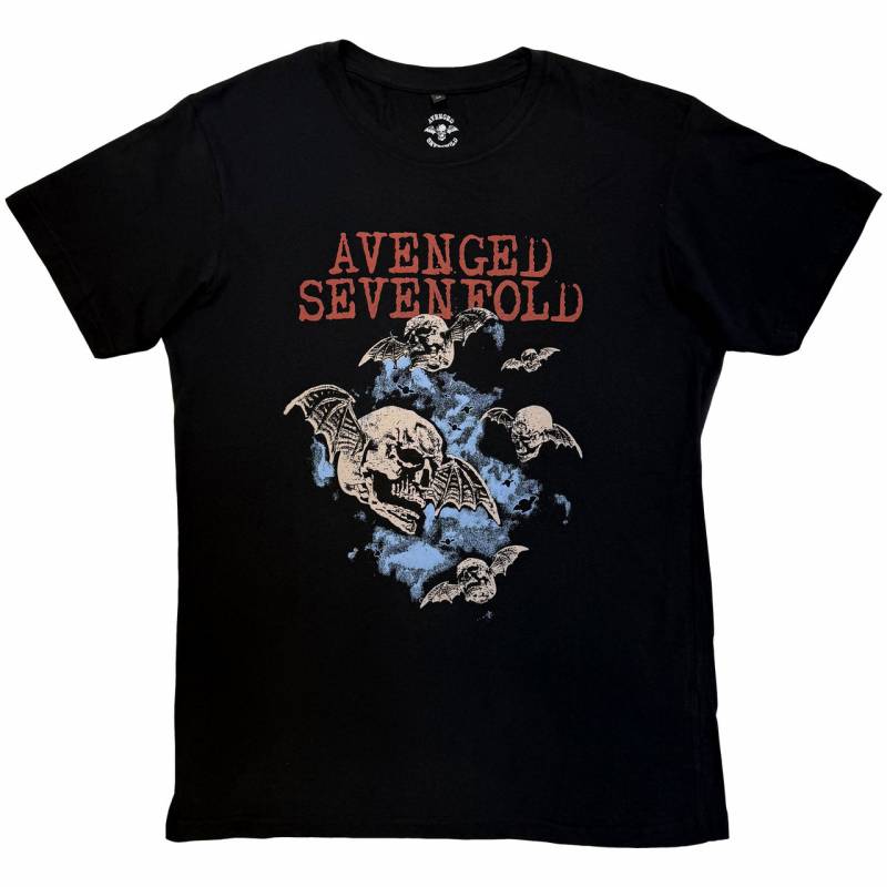 【予約商品】AVENGED SEVENFOLD Unisex Premium Carbon バンドTシャツ: Night Bats (Black)