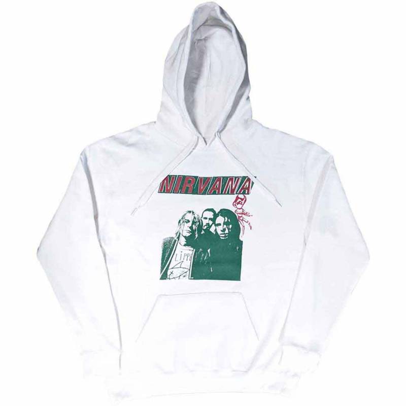 【予約商品】NIRVANA Unisex Pullover Hoodie: Flipper (White)