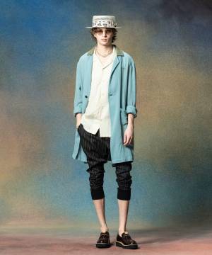 【予約商品】glamb(グラム)GB0225/SH06 : Sheer Long Shirt / シアーロングシャツ - Blue