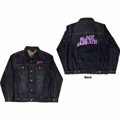 【予約商品】BLACK SABBATH Unisex Denim Jacket: Wavy Logo (Denim Blue) (Back Print)