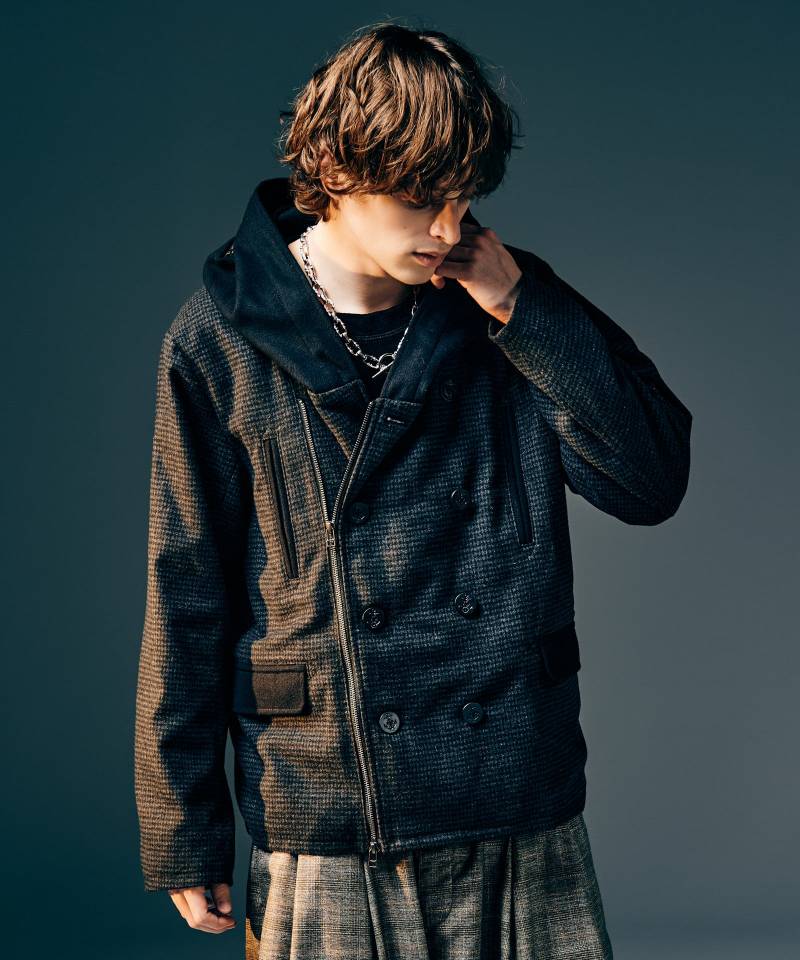 【予約商品】glamb(グラム)Carol Pea Coat / キャロルピーコート - Gray