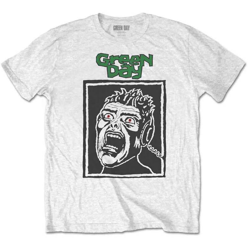 【予約商品】GREEN DAY バンドTシャツ ユニセックス: Scream (White) - WHITE