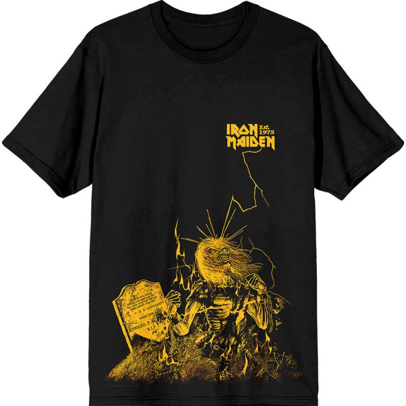 【予約商品】IRON MAIDEN バンドTシャツ ユニセックス: Est.1975 Life After Death Lightning (Black)