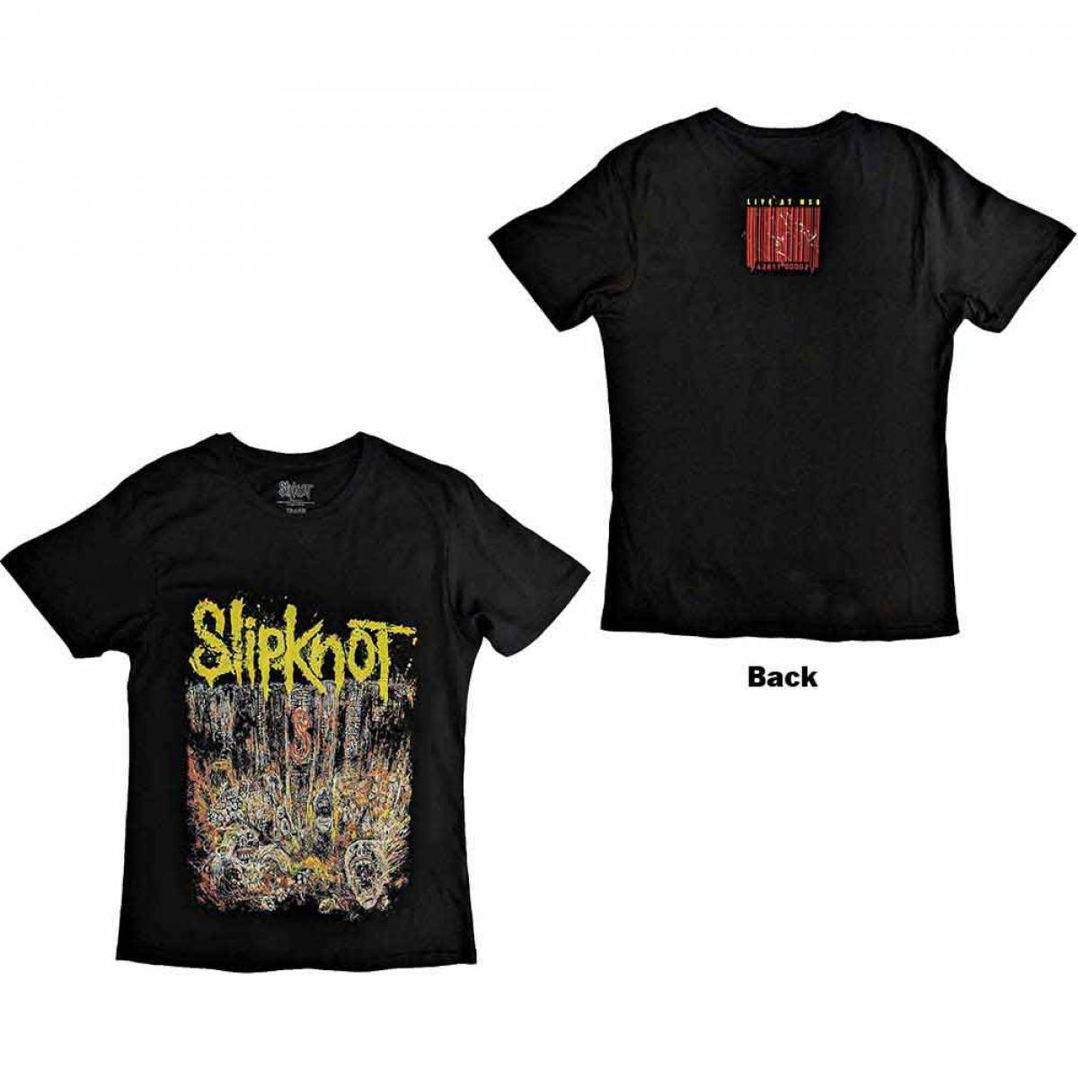 【予約商品】SLIPKNOT バンドTシャツ ユニセックス: Live at MSG (Back Print) - BLACK