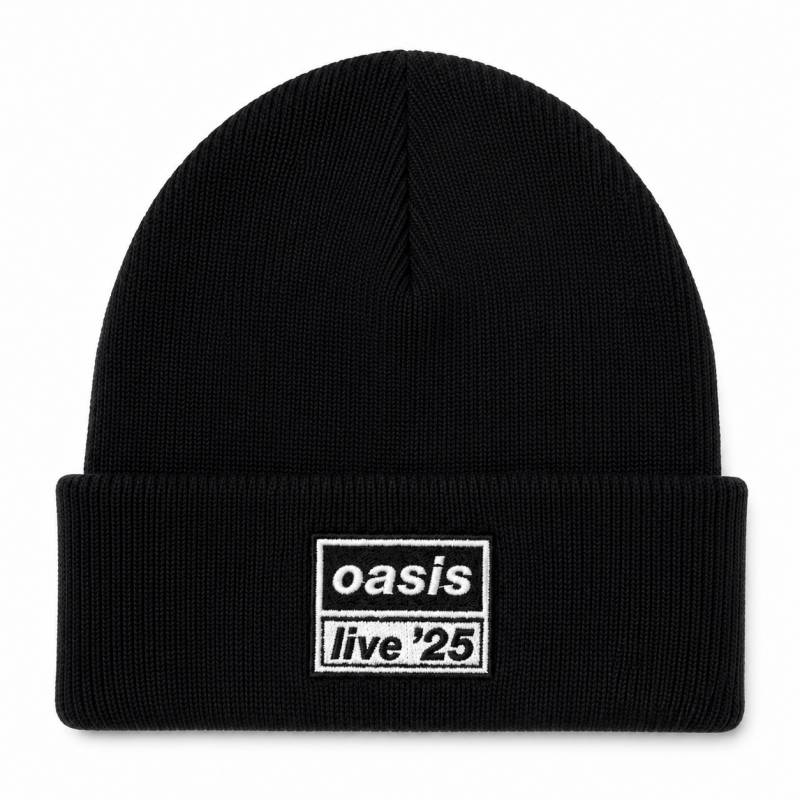 【予約商品】OASIS Unisex Beanie Hat: Live '25 (Black) (Back Print)