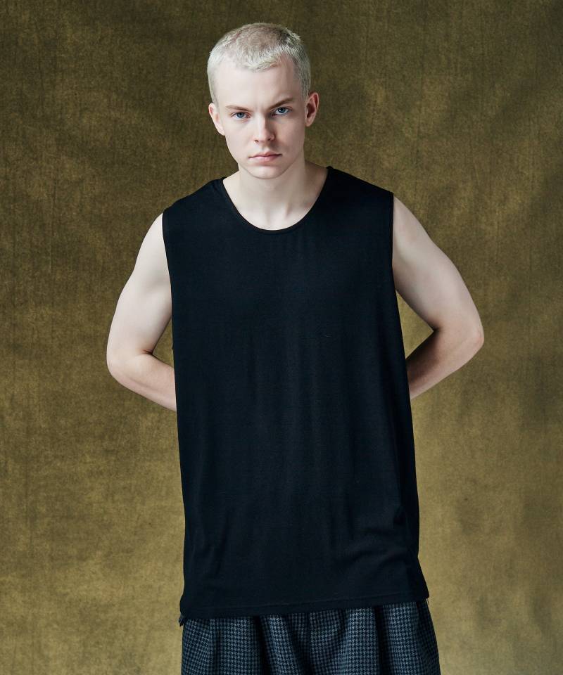 【予約商品】glamb(グラム) Drape Tank Top / ドレープタンクトップ - Black
