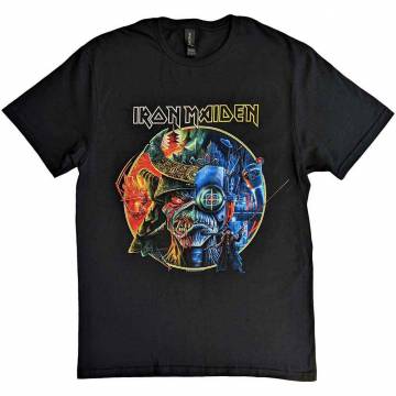 【予約商品】IRON MAIDEN バンドTシャツ ユニセックス: The Future Past Tour '23 Circle Art - BLACK