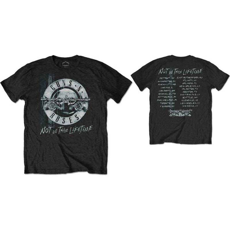 【予約商品】GUNS N' ROSES バンドTシャツ ユニセックス: Not in this Lifetime Tour Xerox (Black) (Back Print)