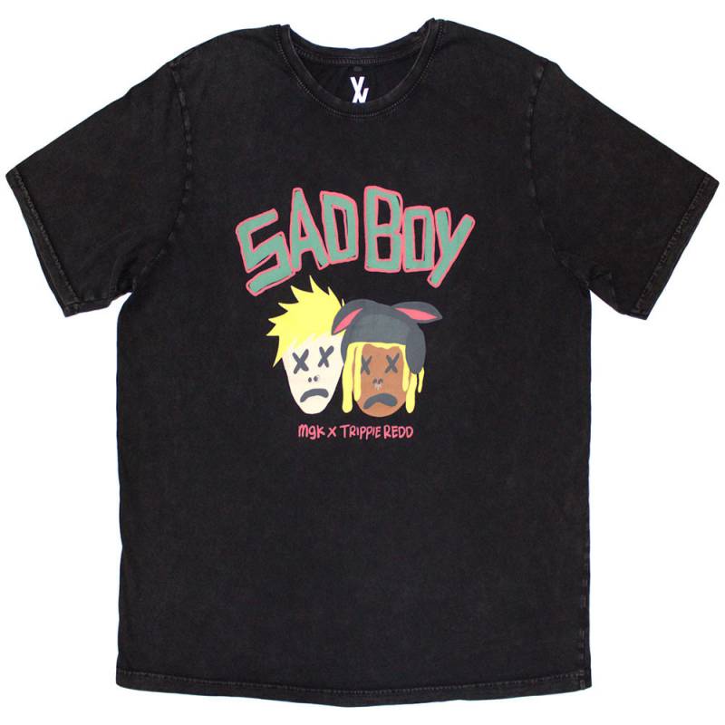 【予約商品】MACHINE GUN KELLY Unisex Stone Wash バンドTシャツ: Sad Boy (Black)