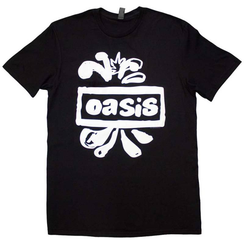 【予約商品】OASIS バンドTシャツ ユニセックス: Logo Splat (Black)