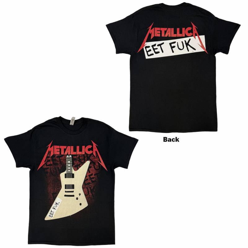 【予約商品】METALLICA バンドTシャツ ユニセックス: Eet Fuk (Black) (Back Print)