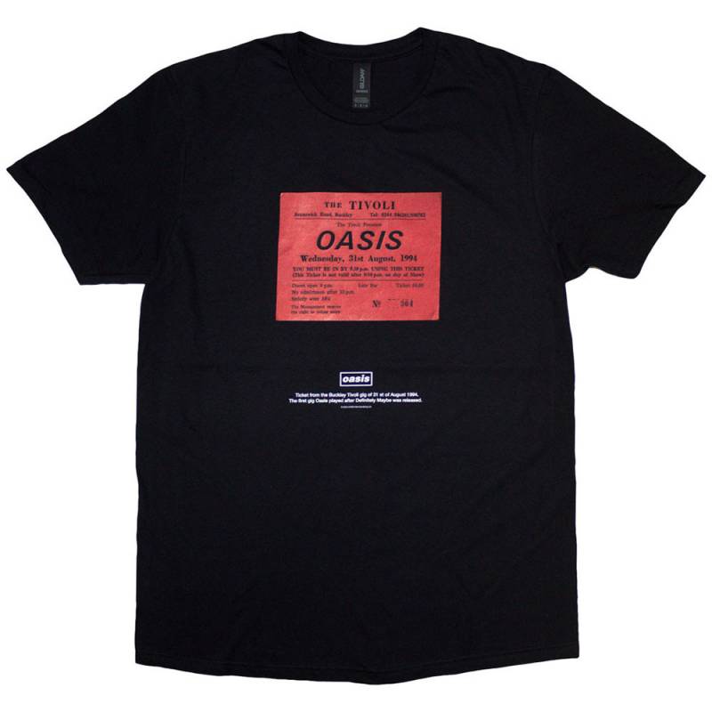【予約商品】OASIS バンドTシャツ ユニセックス: Definitely Maybe Ticket Stub (Black)