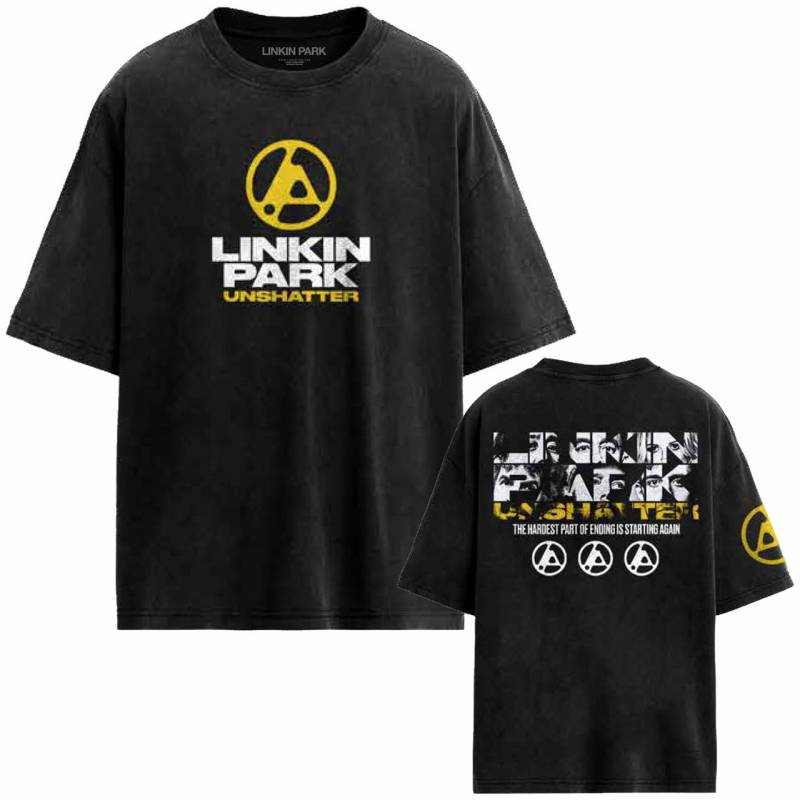 【予約商品】LINKIN PARK バンドTシャツ ユニセックス: Unshatter The Hardest Part (Black) (Back Print)