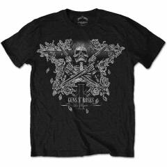 【予約商品】GUNS N' ROSES バンドTシャツ ユニセックス: Skeleton Guns (Black)