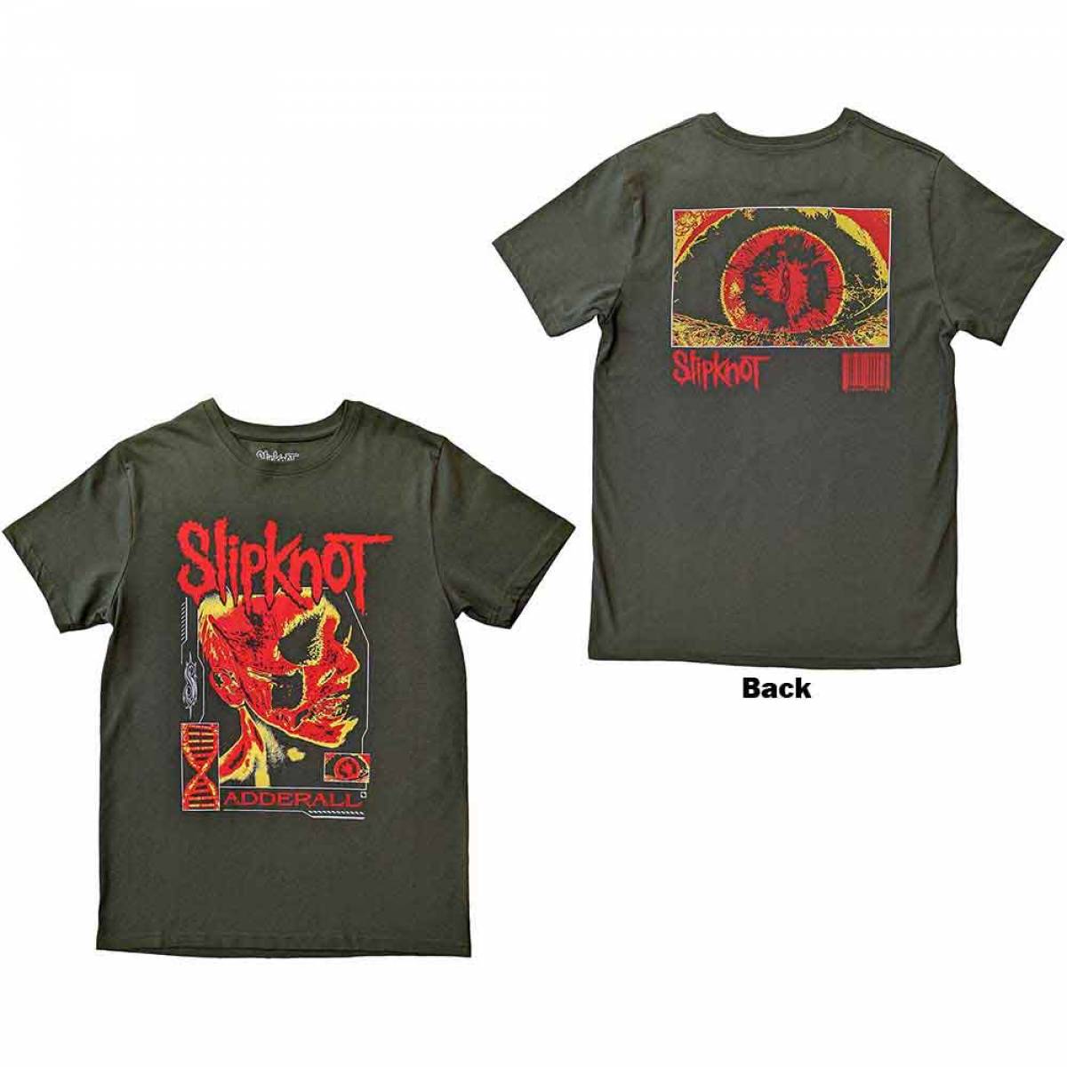 【予約商品】SLIPKNOT バンドTシャツ ユニセックス: Zombie (Green) (Back Print) - GREEN
