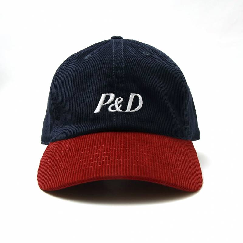 【予約商品】PUNK DRUNKERS (パンク・ドランカーズ) コーデュロイ2tone.CAP - NAVY/BURGUNDY