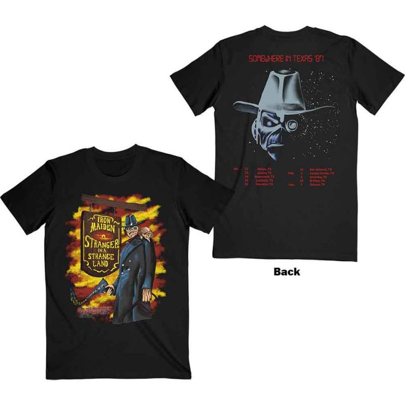 【予約商品】IRON MAIDEN バンドTシャツ ユニセックス: Stranger In A Strange Land (Black) (Back Print)