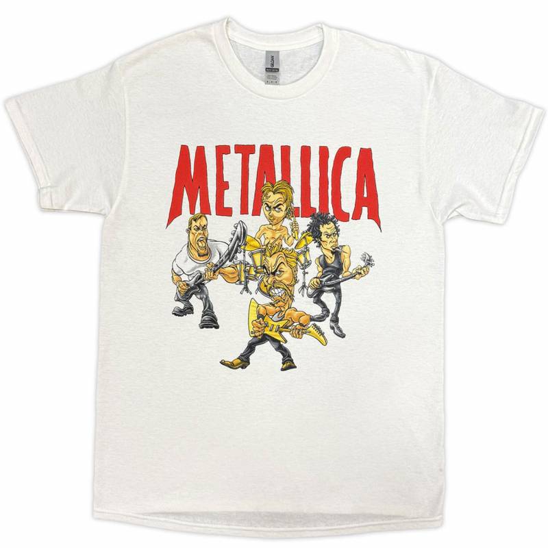 【予約商品】METALLICA Uni バンドTシャツ: Load Chavez Cartoon (White)