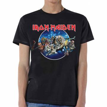 【予約商品】IRON MAIDEN バンドTシャツ ユニセックス: Wasted Years Circle - BLACK