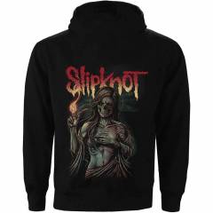 【予約商品】SLIPKNOT Unisex Zipped Hoodie: Burn Me Away (Black) (Back Print) - BLACK