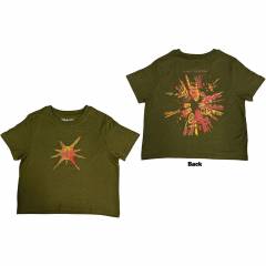 【予約商品】SLIPKNOT Unisex Crop Top: The End, So Far Band Figures (Green) (Back Print)