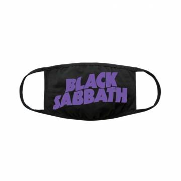 【予約商品】BLACK SABBATH Face Mask: Wavy Logo - BLACK