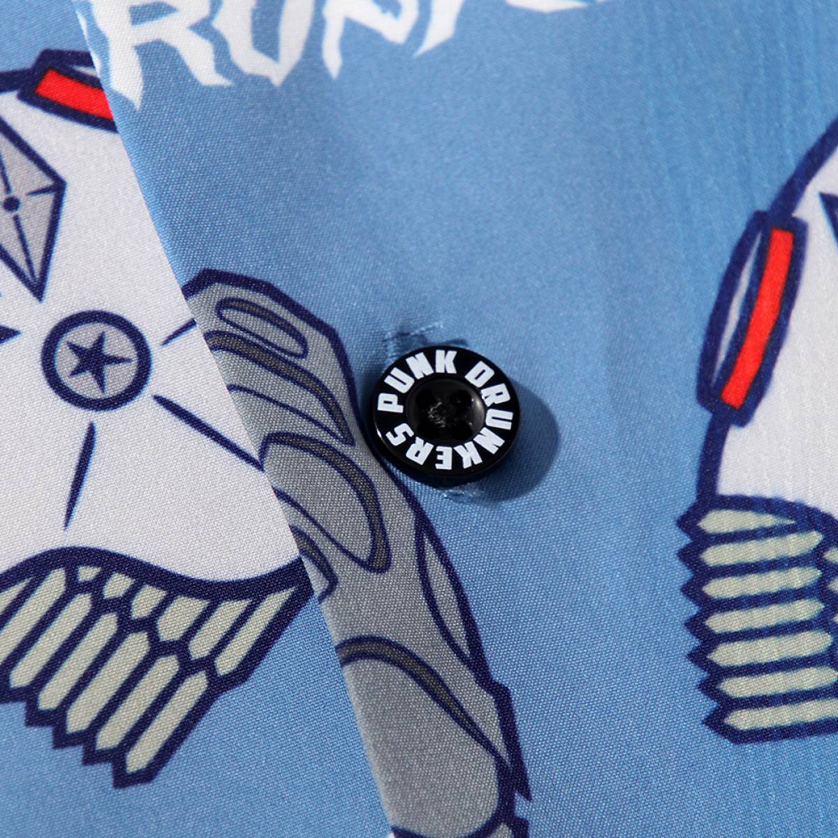 PUNK DRUNKERS ［PDSx円谷プロ］星人顔面総柄アロハシャツ