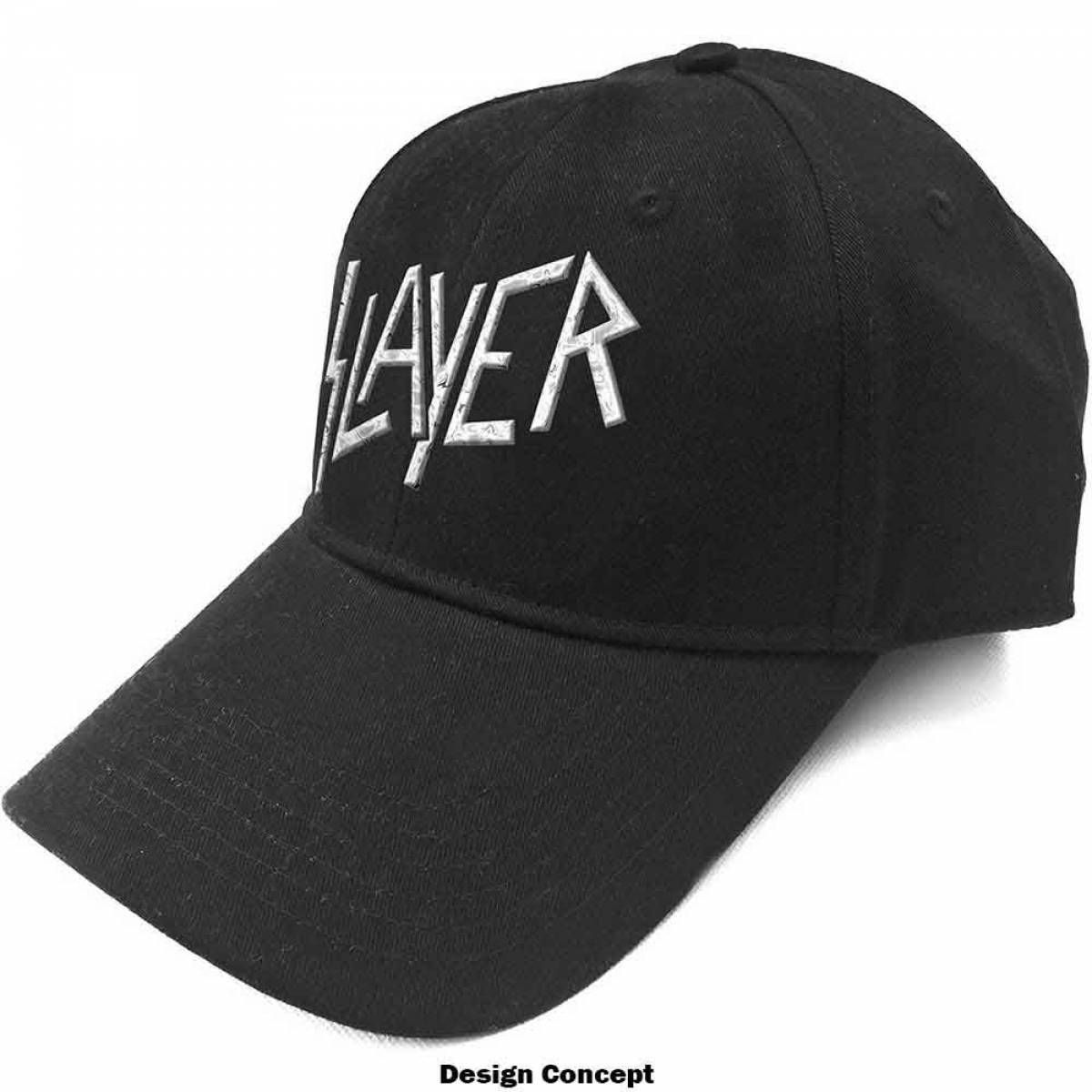 【予約商品】SLAYER Unisex Baseball Cap: Sonic Silver Logo (Black) - BLACK