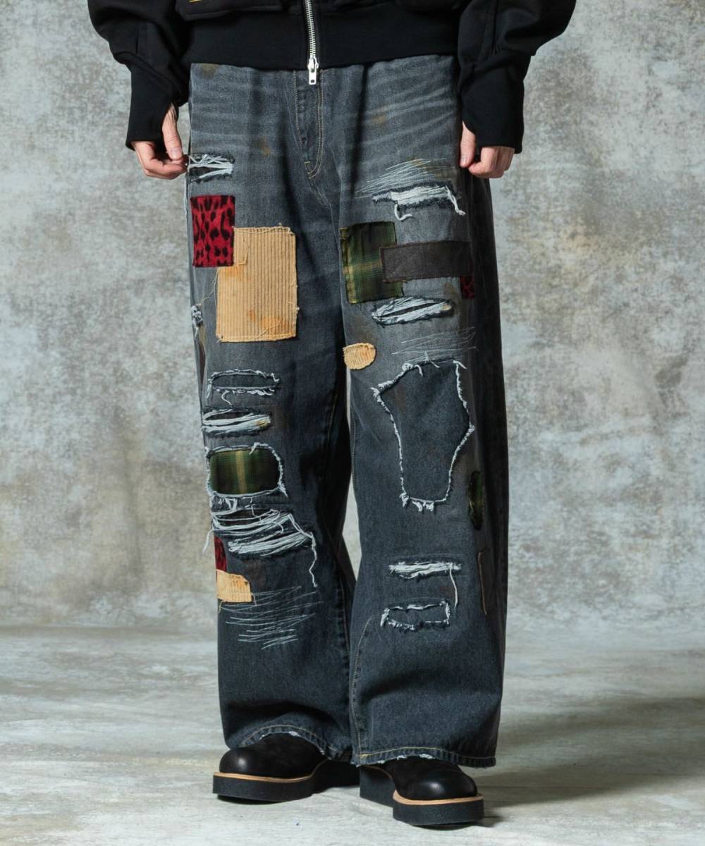 【予約商品】glamb(グラム)GB0325/P04 : Mid Century Unplugged Denim / ミッドセンチュリーアンプラグドデニム - Black
