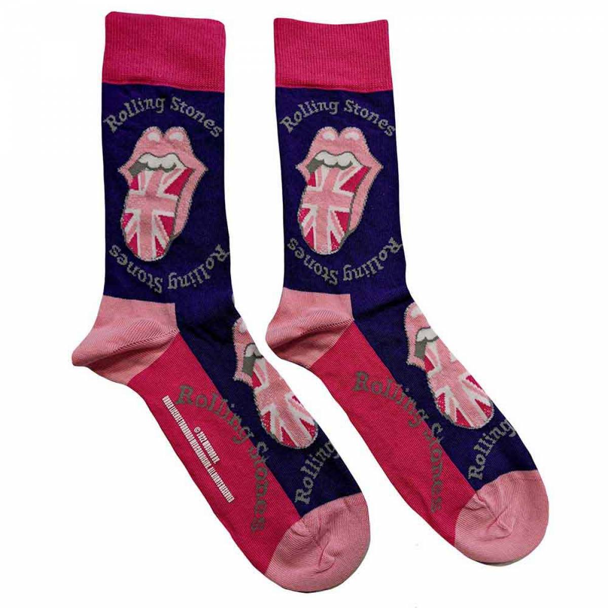 【予約商品】THE ROLLING STONES Unisex Ankle Socks: UK Tongue (Purple) (UK Size 7 - 11) - PURPLE