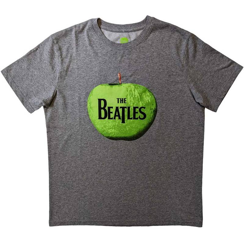 【予約商品】THE BEATLES バンドTシャツ ユニセックス: Apple Logo (Grey)