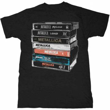 【予約商品】METALLICA バンドTシャツ ユニセックス: Cassette (Black) - BLACK