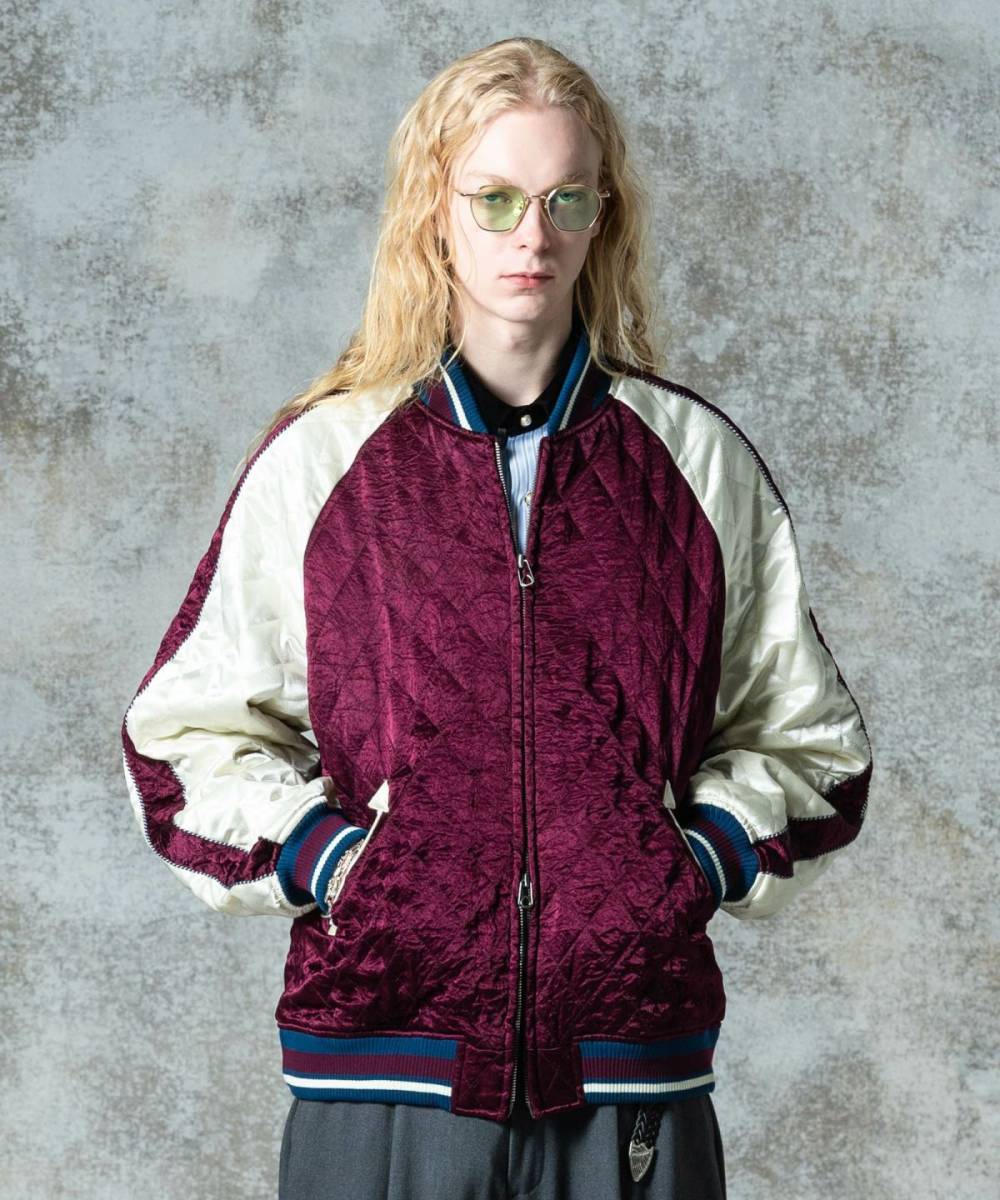 【予約商品】glamb(グラム)GB0325/JKT07 : Quilting Ska Jumper / キルティングスカジャンパー - Wine