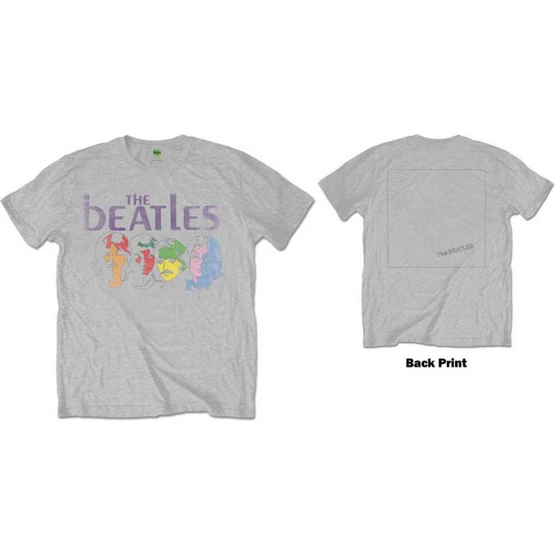 【予約商品】THE BEATLES バンドTシャツ ユニセックス: White Album Back (Grey) (Back Print)