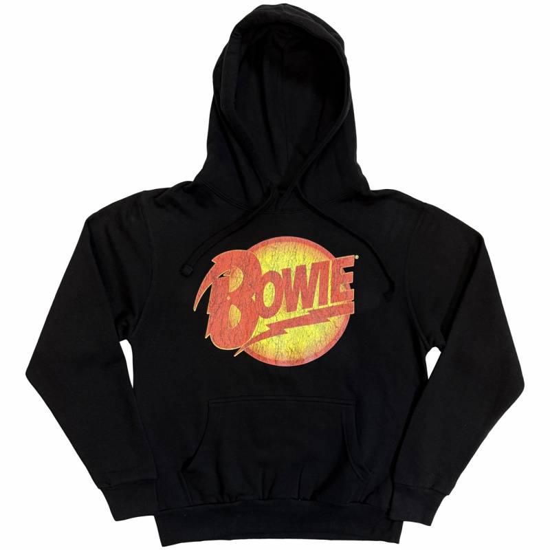 【予約商品】DAVID BOWIE Unisex Pullover Hoodie: Vintage Diamond Dogs Logo (Black)