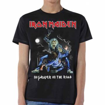 【予約商品】IRON MAIDEN バンドTシャツ ユニセックス: No Prayer On The Road - BLACK